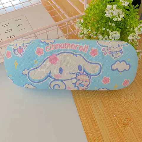 Kawaii Мультфильм Sanrios Cinnamoroll Kuromi My Melody аниме PU Чехол для очков коробка для хранения студенческие канцелярские аксессуары подарок для детей
