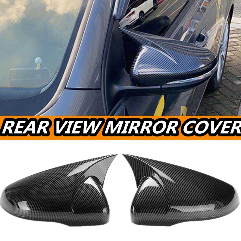 

For VW Golf Passat Polo MK6 MK7 7.5 GTI R GTD Base 2009-2020 2Pcs Side RearView Mirror Cover Caps Mirror Tools Case Gloss Black
