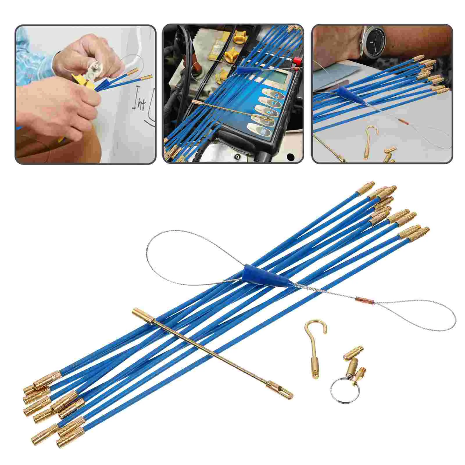 

Tape Wire Electrical Fiberglass Tools Kit Puller Cable Pullers Rod Cables Rods Connectable Coaxial Running Glow Electrician