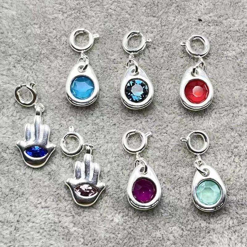 

Exquisite fashion Electroplating 925 silver DIY bracelet necklace Pendant women's romantic holiday gift