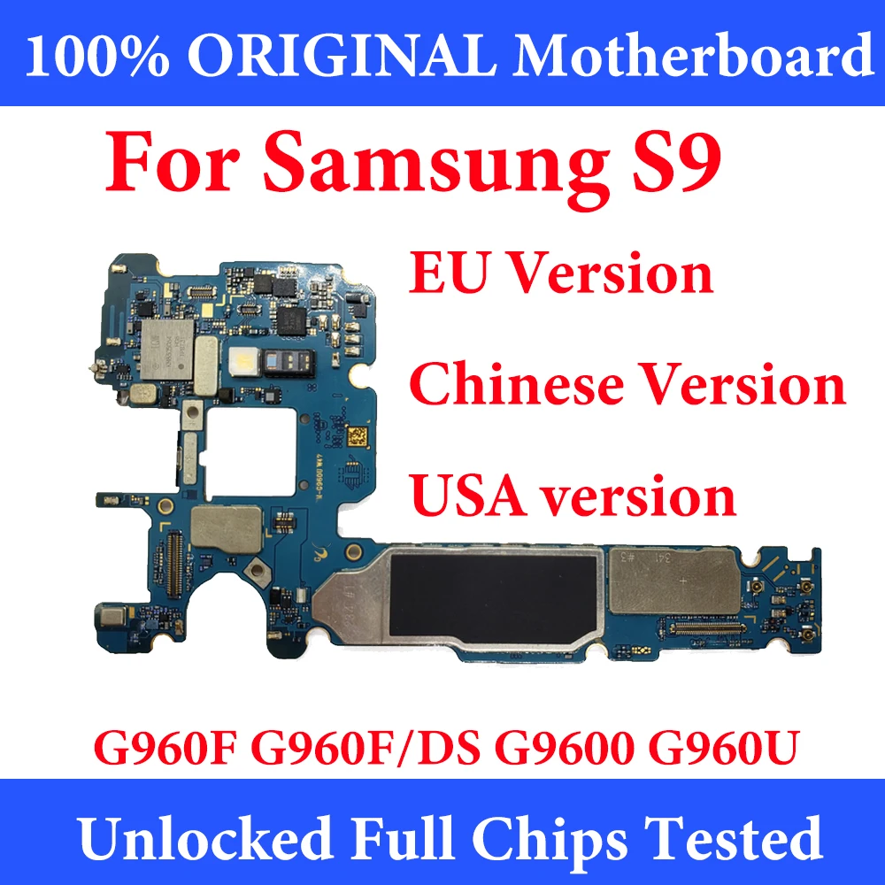 

Unlocked Main Mobile Board Mainboard Motherboard With Chips Circuits Original For Samsung Galaxy S9 G9600 G960F G960F/DS G960U