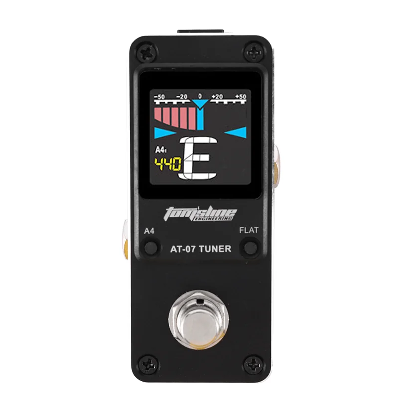 

AROMA AT-07 Mini Foot Guitar Tuner Effect Pedal Guitarra Chromatic Tuning Metal Shell HD Display for STAGE and STUDIO