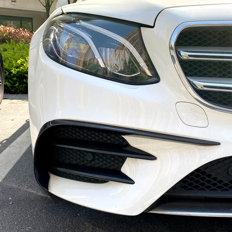 

4X Car Front Bumper Fog Light Grille Trim Cover Decoration For-Mercedes-Benz E Class AMG E43 E63 W213 2016-2020