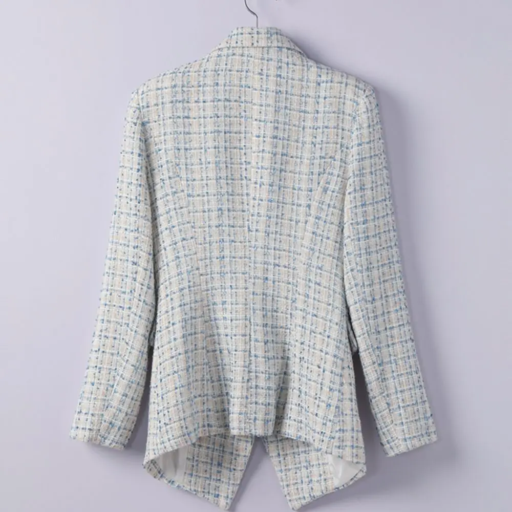 Spot wholesale black hooded suit coat (female) autumn 2022 new small Korean loose casual double breasted suit trendy top