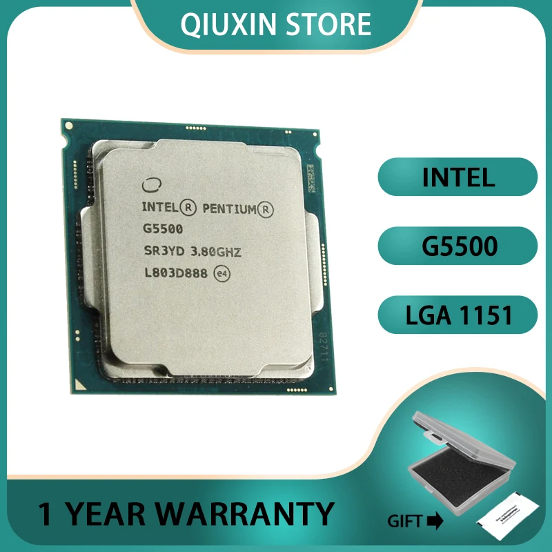 Intel Pentium G5500  Processor 4M 54W  CPU 3.8GHz Dual-Core Quad-Thread LGA 1151