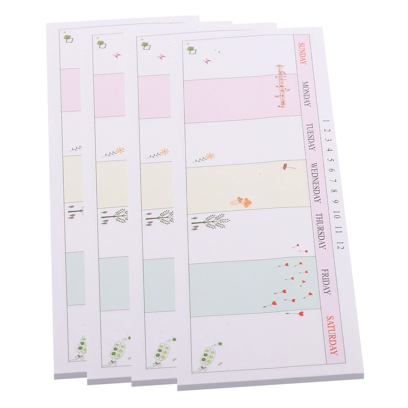 

Memo Weekly Plannernotepad Pads Schedule Note Message Sheets Self Calendar Adhesive Notes Stickers Planning Sticker Week