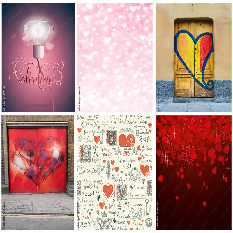 

SHUOZHIKE Art Fabric Valentine Day Photography Backdrops Prop Love Heart Rose Wall Photo Studio Background QRJJ-09