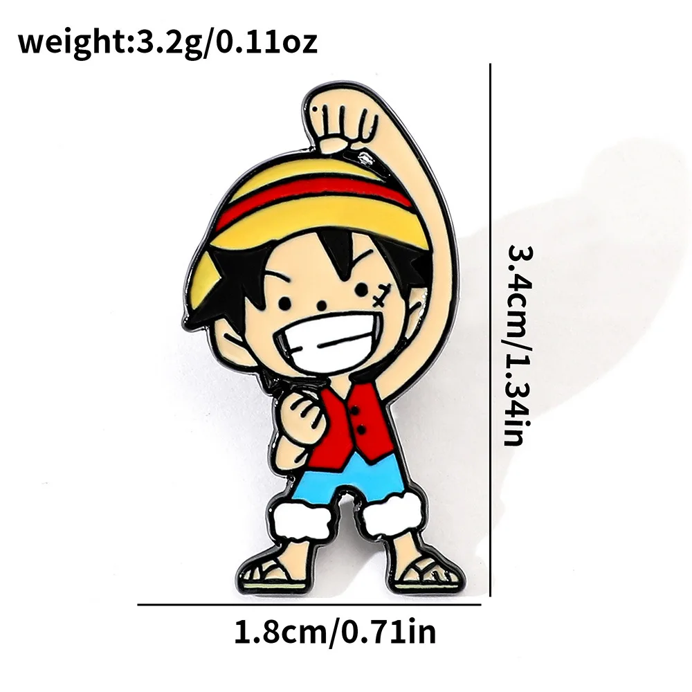ONE PIECE аниме фигурка Санджи Зоро Луффи Нами Усопп металлическая брошь рюкзак