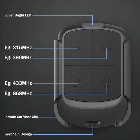 Многочастотный пульт дистанционного управления для гаражных ворот, Дубликатор 280МГц-868МГц, пульт дистанционного управления для электрических ворот, передатчик для открывания Гаражных дверей
