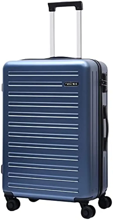 TydeCkare 24'' Checked Luggage, Lightweight ABS+PC Hardshell Suitcase with TSA Lock & Spinner Silent Wheels, Ice Blue