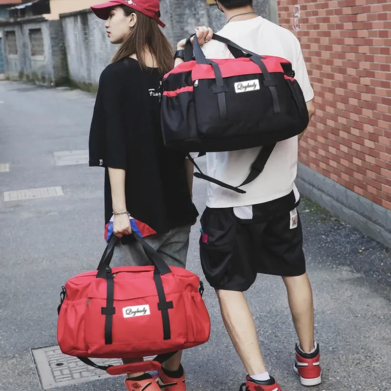 Fashion Gym Bag Large Capacity Women Men Fitness Bags Yoga Duffle Portable Training Bags Mulitfunction Swimming Travel  Backpack