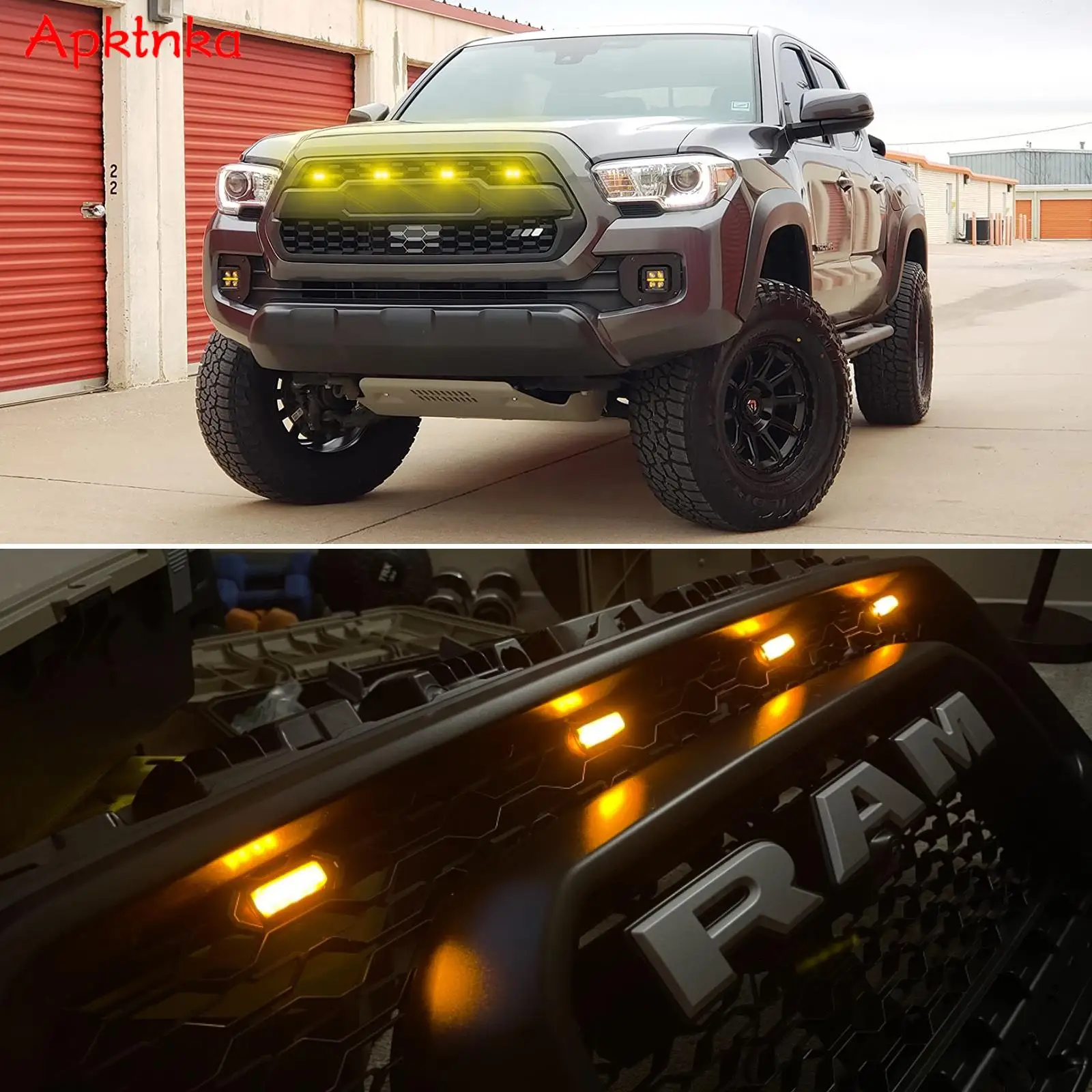 4 шт. дымчатые линзы янтарсветодиодный светодиод 12 В Решетка Света для Ford F250 Dodge Ram