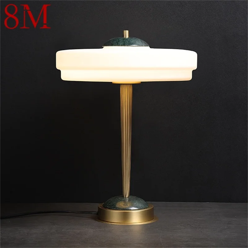 

8M Contemporary Table Lamp Luxury Marble Desk Light LED Home Decorative Bedside Bedroom Parlor