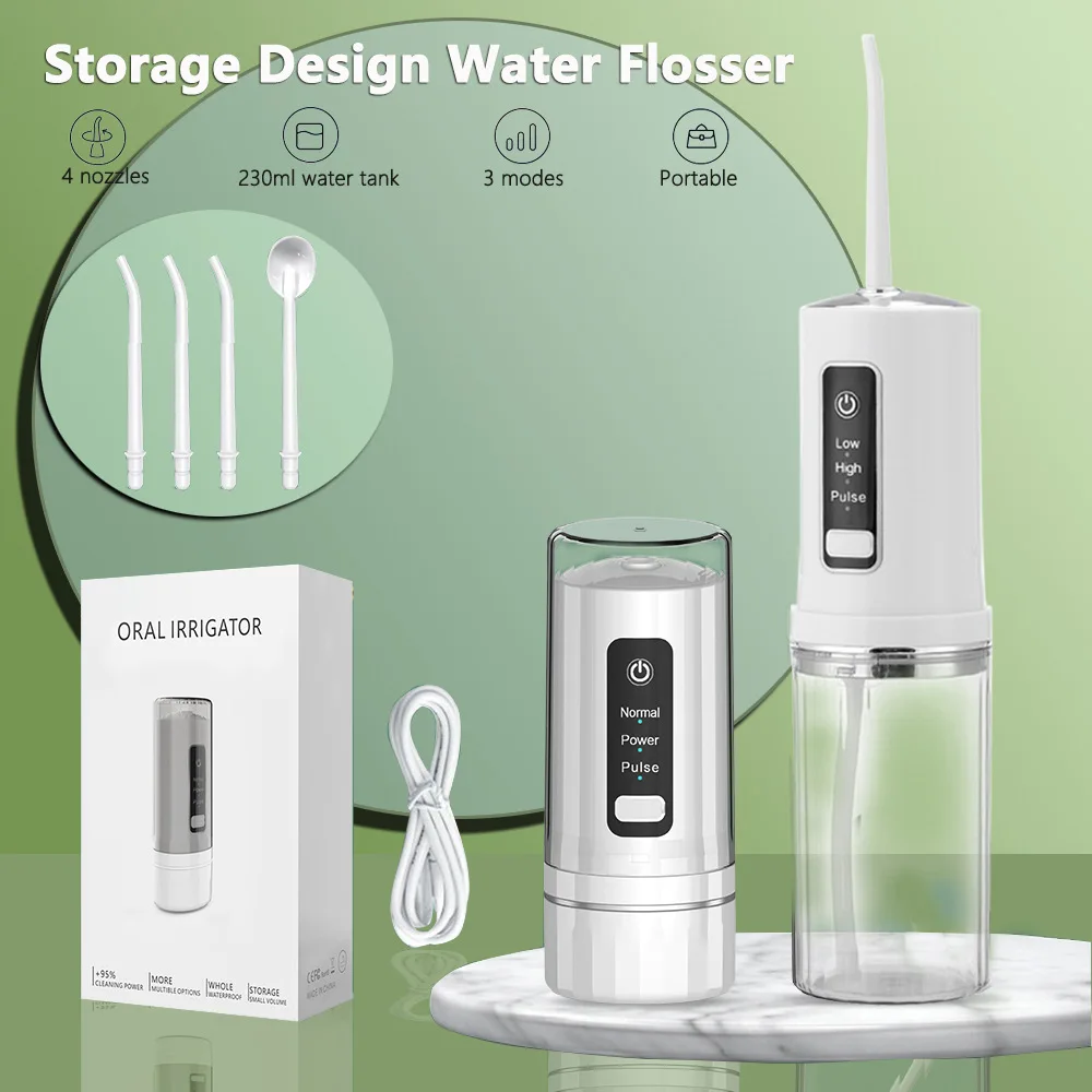 Oral Irrigator Portable Tooth Cleaner Telescoping Water Flosser Irrigator Dental Water Jet water thread for teeth enlarge