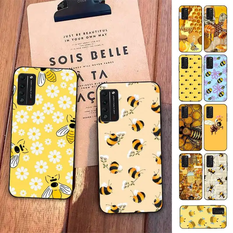

Cute Cartoon Animal Little Yellow Bees Phone Case For Huawei Honor 10 lite 9 20 7A pro 9X pro 30 pro 50 pro 60 pro 70 pro plus
