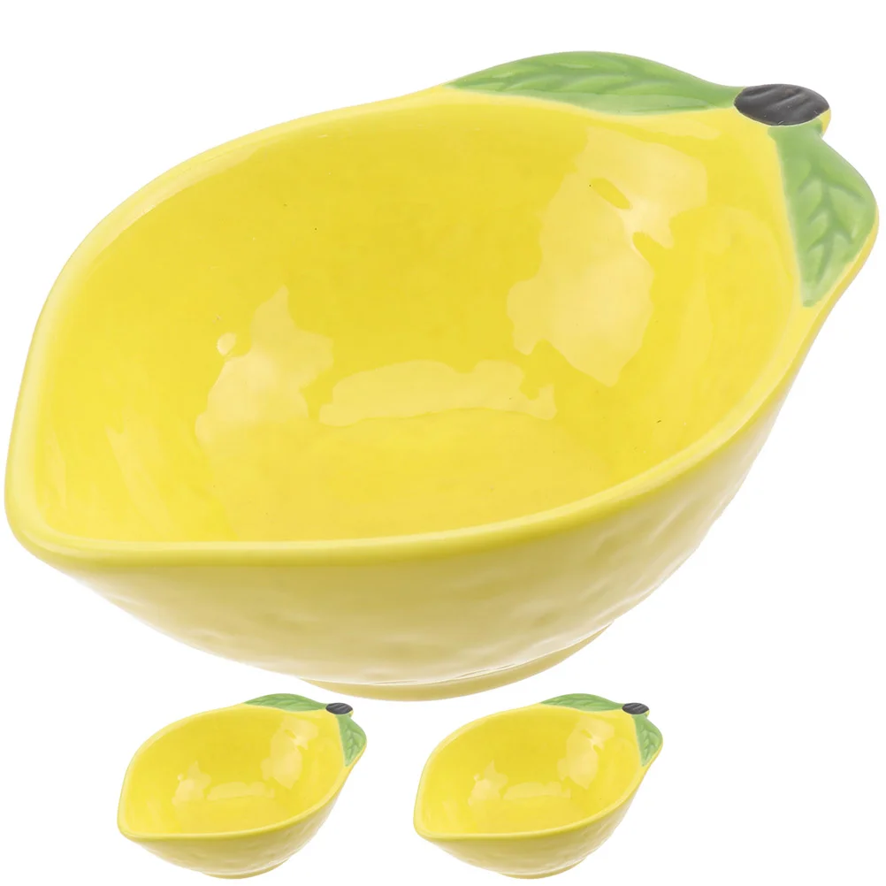 

3 Pcs Dessert Bowls Salad Pasta Bowls Snack Container Dessert Dish Kids Dinnerware Sets Ceramic Dish Accessories Ice Cream Bowls