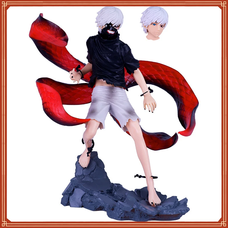 

21cm Tokyo Ghoul Hand-made Mask Kaneki Ken Hand-made Toy Model Decoration Office Decoration Collection Statue Toy Christmas Gift