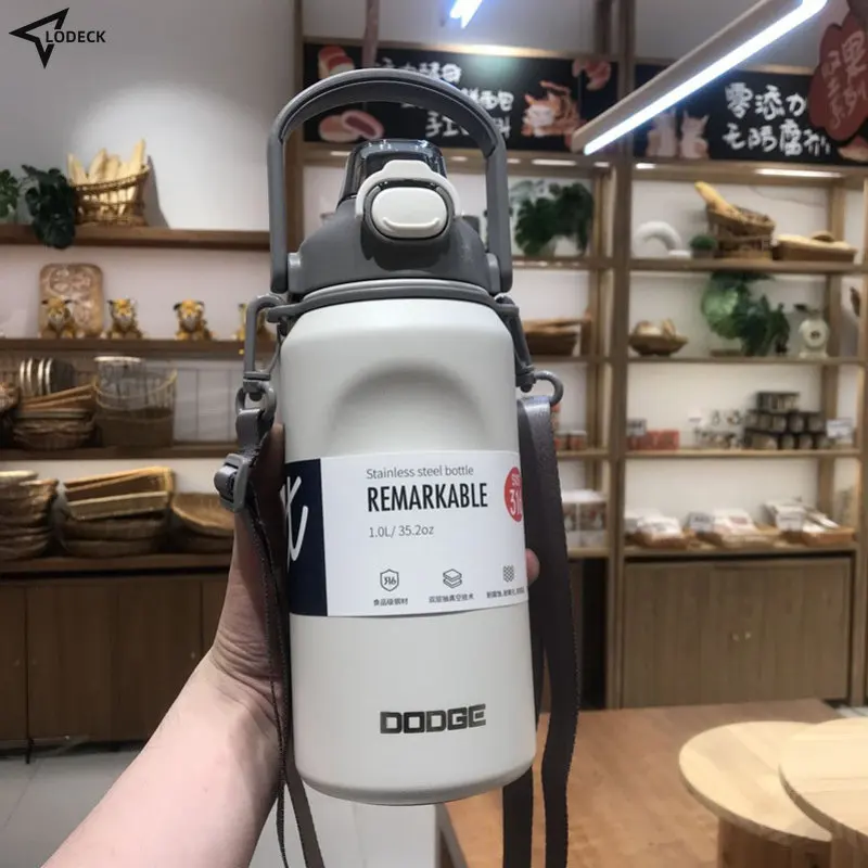 

Thermos Flask Water Bottle Tour Thermoses Thermal Botella De Agua Cup With Straw Travel Portable Copo Termico Tumblers Garrafa