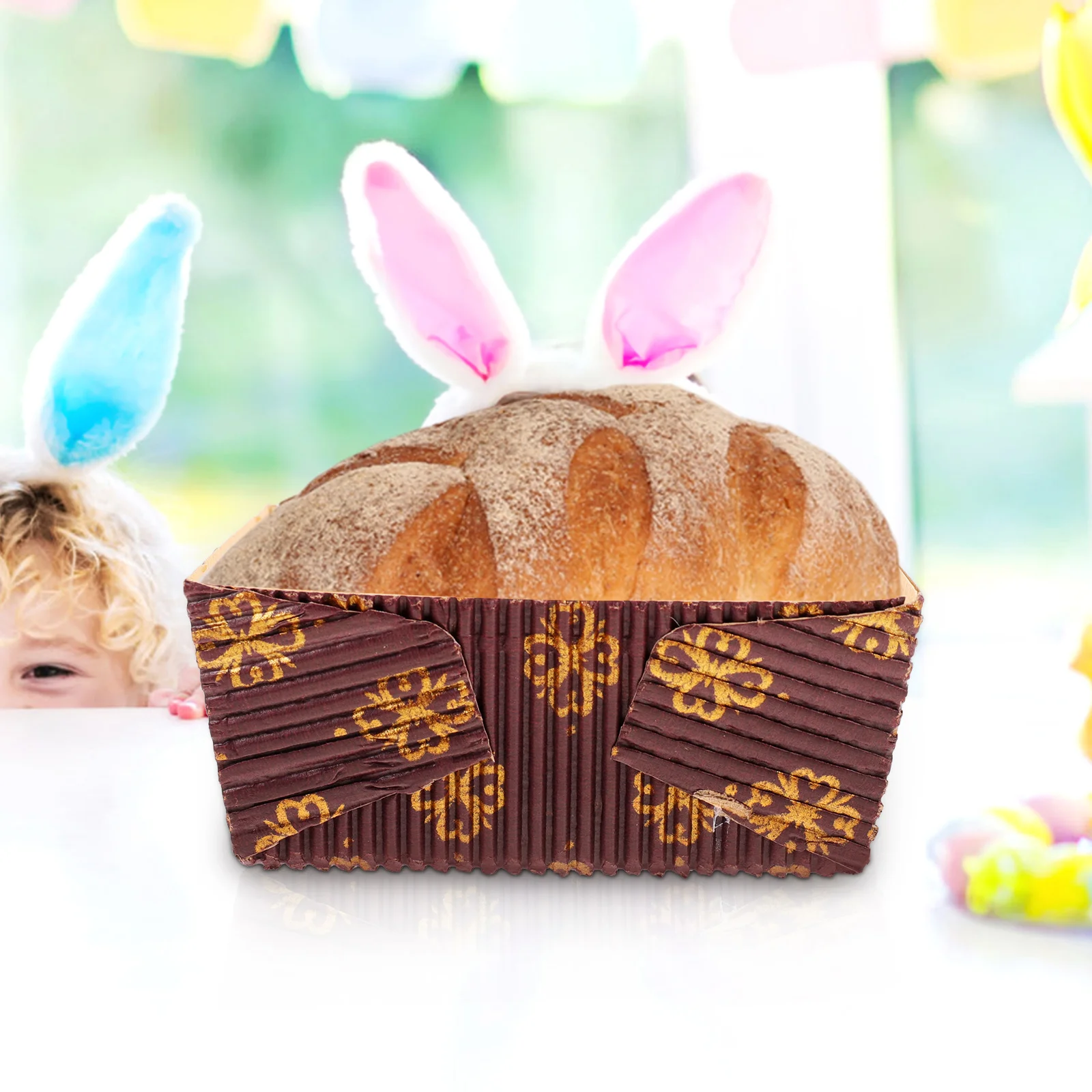 

Loaf Pans Baking Bread Corrugated Cake Tray Kraft Wrapping Paper Disposable Cups