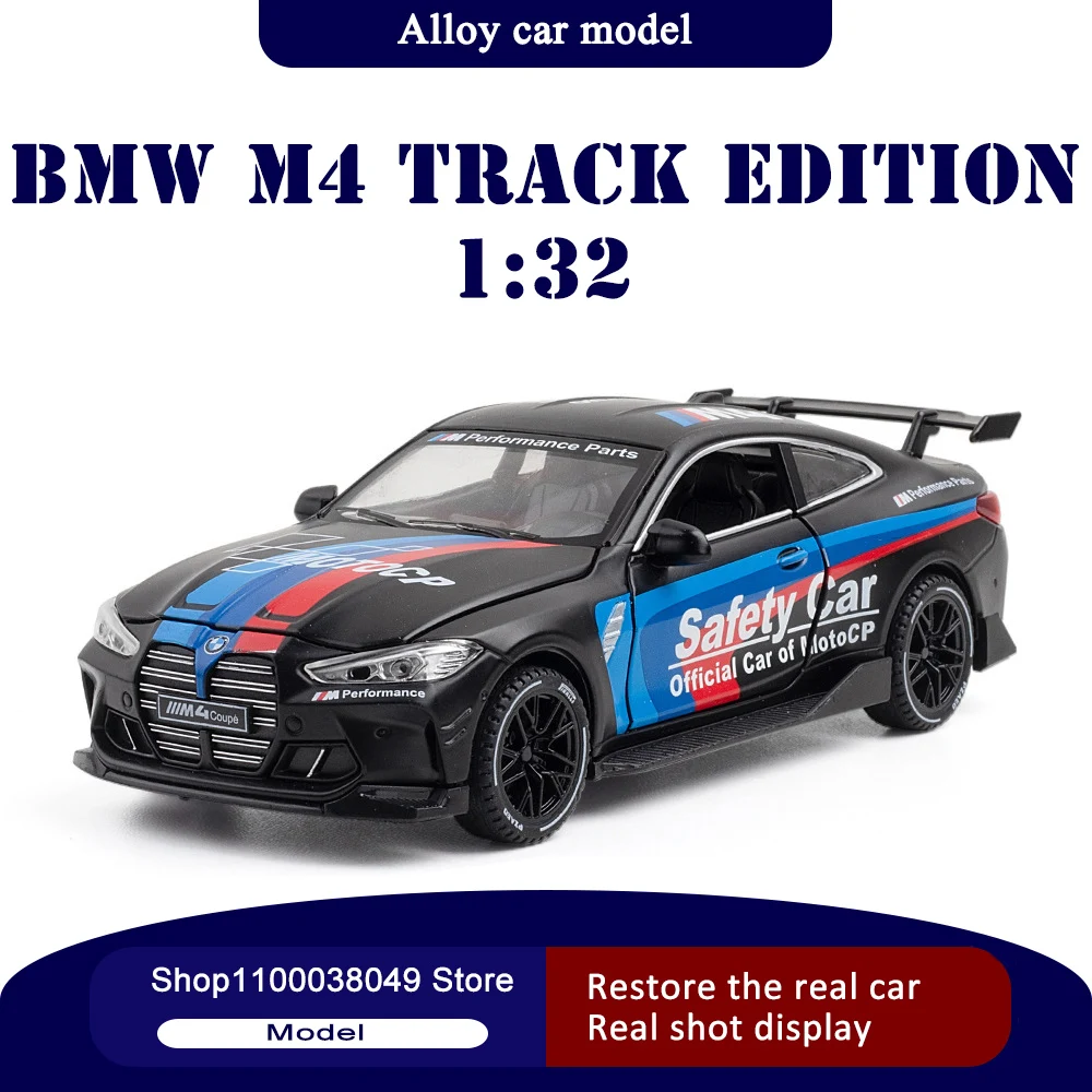 

Новинка 1:32 M4 IM GT3 Le гоночный автомобиль литые под давлением Автомобили Модель для мужчин со звусветильник и подсветкой подарок для детей кол...