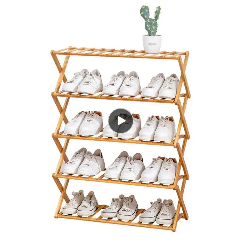 

Simple Household Installation Free Economic Shelf Shoe Rack Houseware Shoe Management Foldable Storage Rack Bamboo Shoe Cabinet