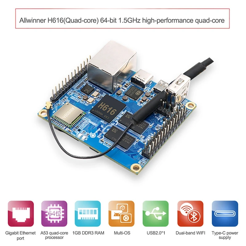 

Новинка-для Orange Pi Zero2 H616 1G DDR3 макетная плата + чехол + видеокабель + плата расширения + SD-карта 32G + кардридер + питание