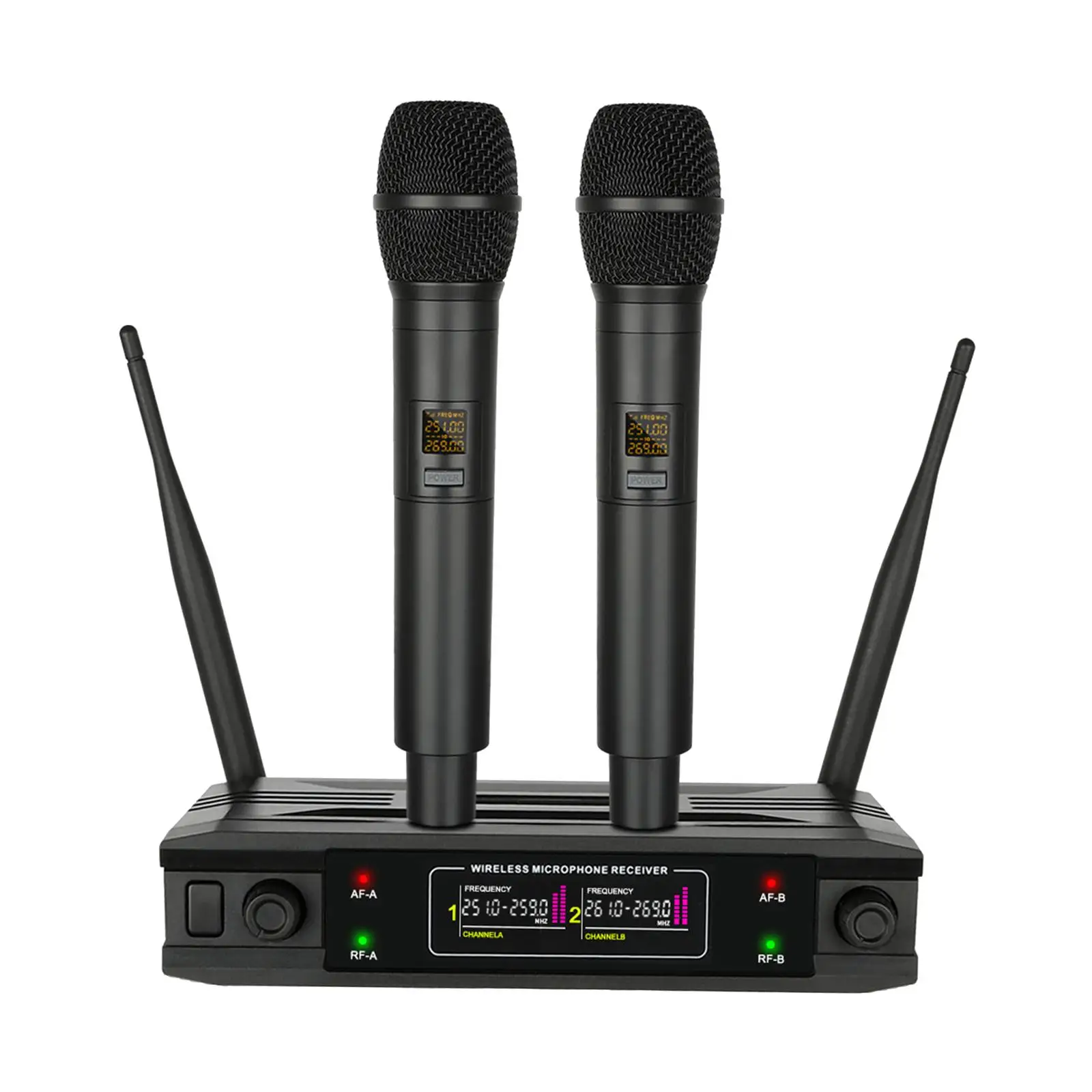 

Karaoke Cordless Microphone System Dual Mics ,Long Transmission Range 50 Metres in Open Spaces