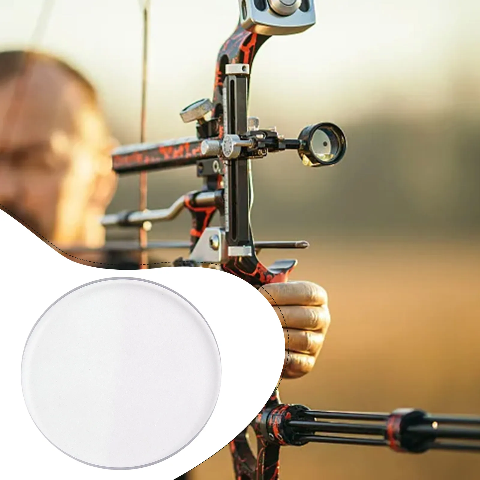

1pcs Archery Compound Bow Scope Lenses Resin Sight Power Lens For Outdoor Hunting Archery Accessories