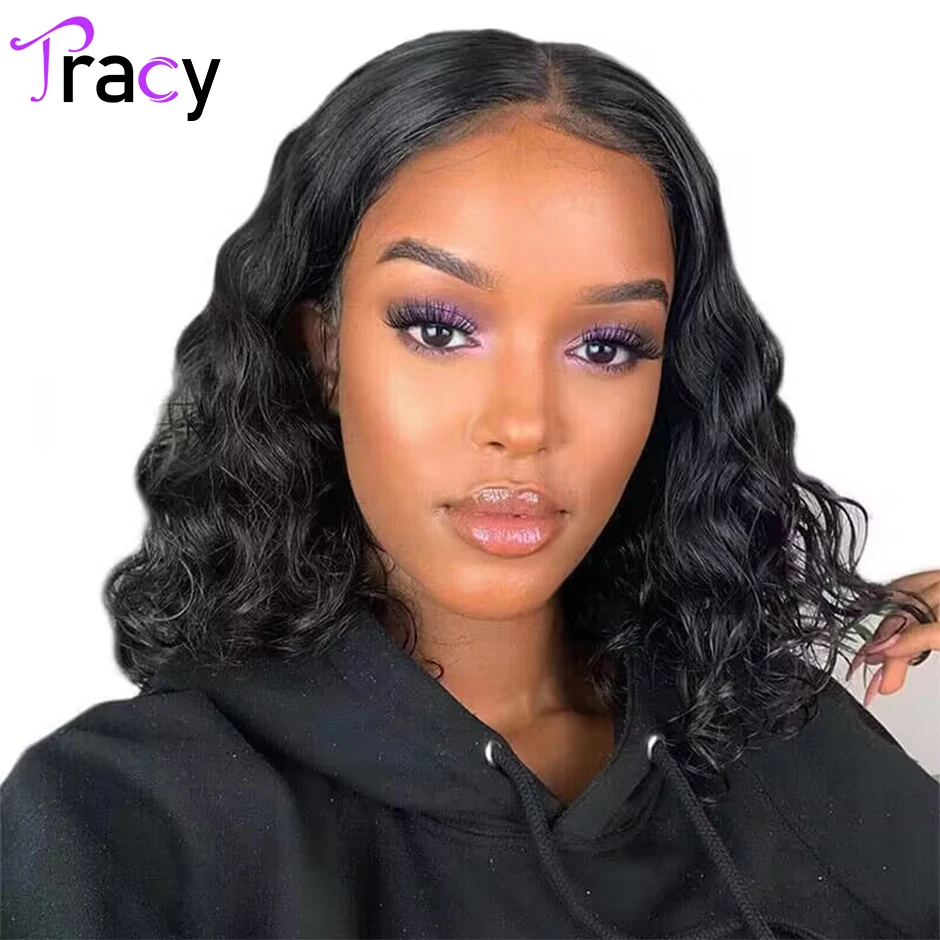 TRACY HAIR Body Wave Bob Wig 13x4  Lace Front Human Hair Wigs Short Bob Wig Lace Frontal Wigs Pre-Plucked Human Hair wig