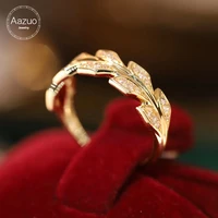 aazuo 18k pure yellow gold south africa diamonds 0 20ct arrow line ring gift for women luxury engagement halo anillos mujer