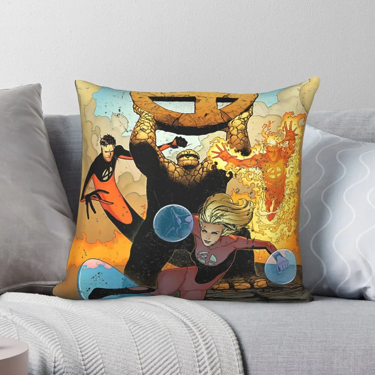 

Чехол с героями комиксов квадратная наволочка, полиэстер, лен, бархат, наволочка для подушки с принтом на молнии