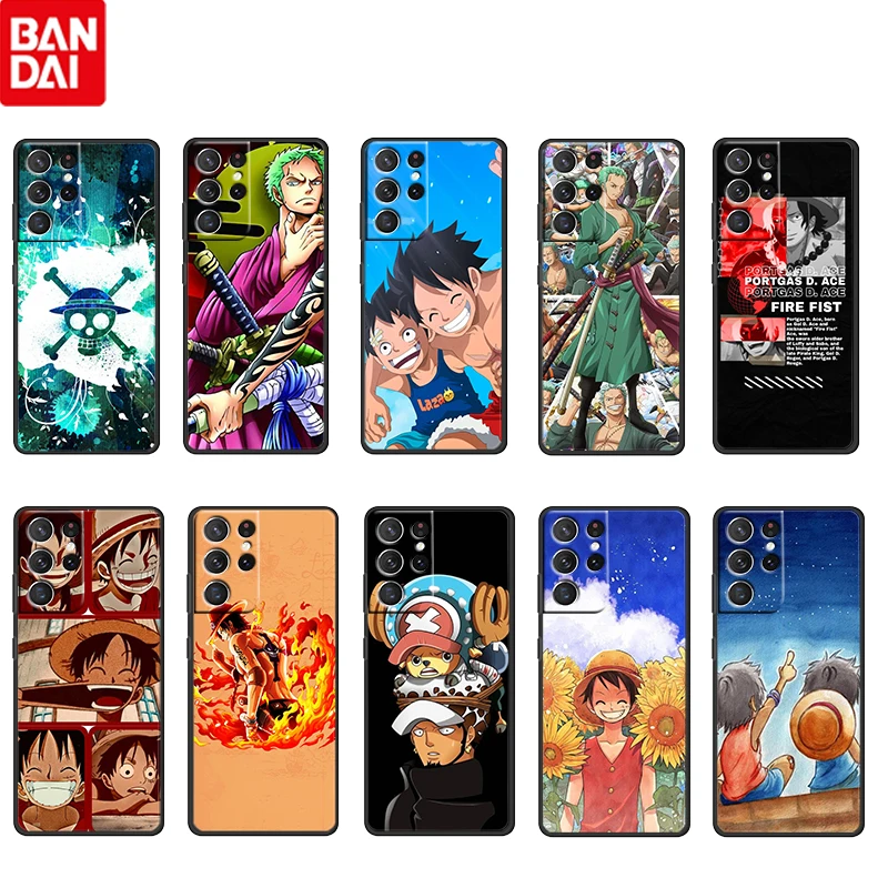 

ONE PIECE boys Runing For Samsung Galaxy S22 S21 S20 Ultra Plus Pro S10 S9 S8 S7 4G 5G Soft Black Phone Case Funda Coque Cover
