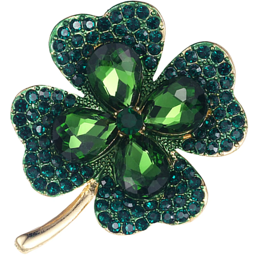 

Patricks Day Jewelry Four Leaf Brooch Wedding Decorations Ceremony Costume