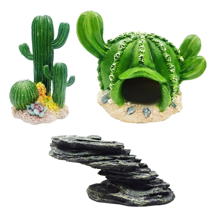 

Reptile Rest Terrace Rock Ornament for Aquarium Anti Corrosion Landscape Decor