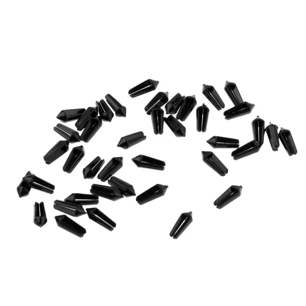 

40 Packs Nylon Flights Protectors Protective Savers Accessories Black