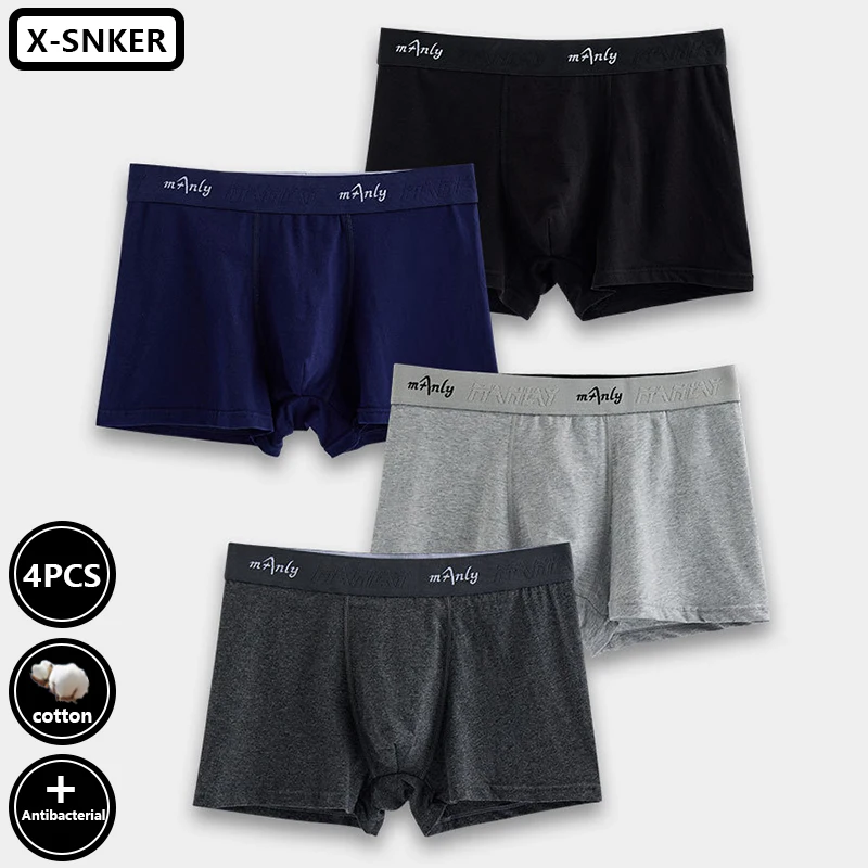 Man Undrewear Sexy Boxers Cotton For Men's Panties Breathable Boxershorts Male Underpants Mens Underwear Boxer Shorts 4PCS/Lots