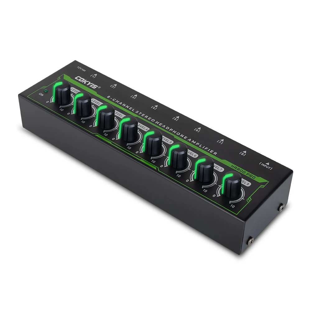HA800 PRO 8-канальный усилитель для наушников аудиоусилитель ультракомпактный