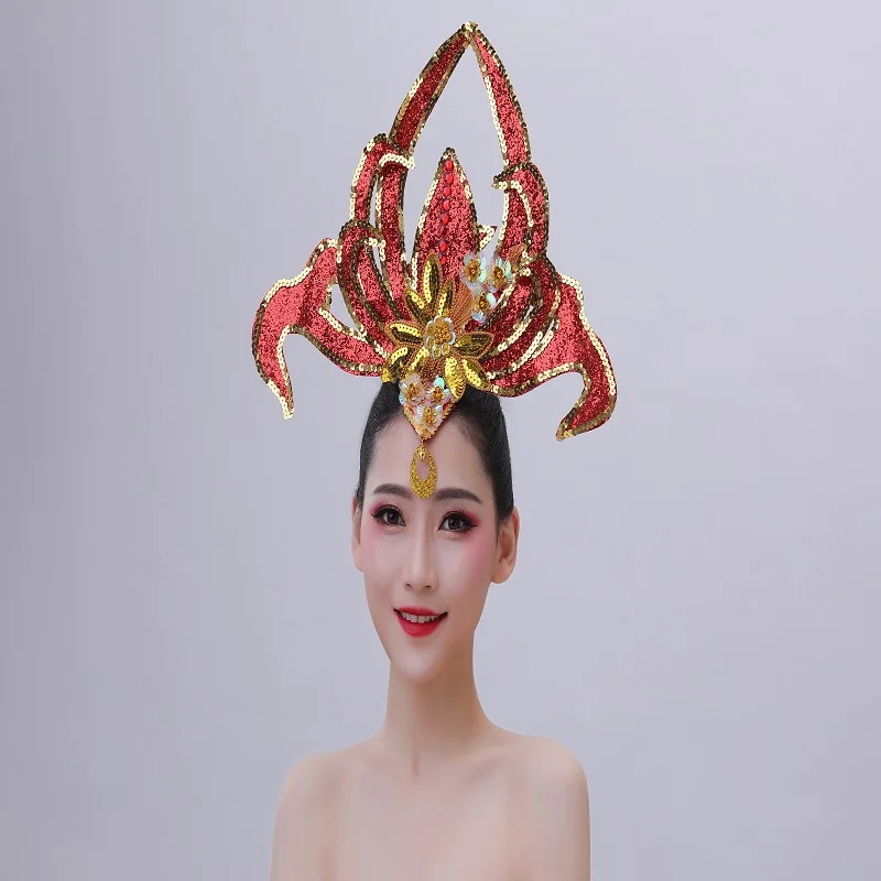 

Dance Performance Headdress Stage Performance Accessories Takashi Murakami Flower Headwear Head Flower