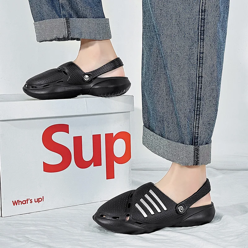 Men Clogs Comfortable Fashion Beach Sandals Thick Sole Slippers Male Mules Non Slip Platform Casual Shoes Sandalias Hombres