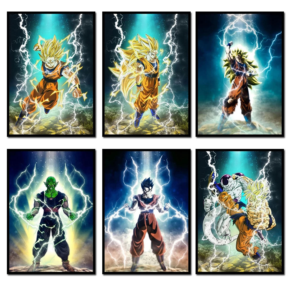 

Modular Hd Prints Dragon Ball Picture Home Decoration Vegeta Paintings Canvas Goku Poster Classic Wall Artwork For Living Room