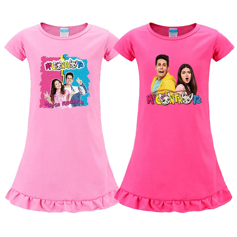 

Little Girls Cartoon Me Contro Te Cotton Dress Kids Sundress Toddler Baby Girl Short Sleeve Dresses Summer Wedding Party Clothes