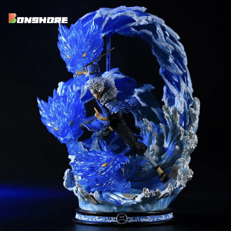 

43cm Naruto Anime Action Figure Senju Tobirama Action Stand Posture Fight Pvc Statue Figurine Room Ornament Decoration Boy Gift
