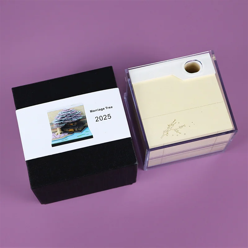 Настольный календарь на дереве со светодиодной подсветкой 2025 год блокнот