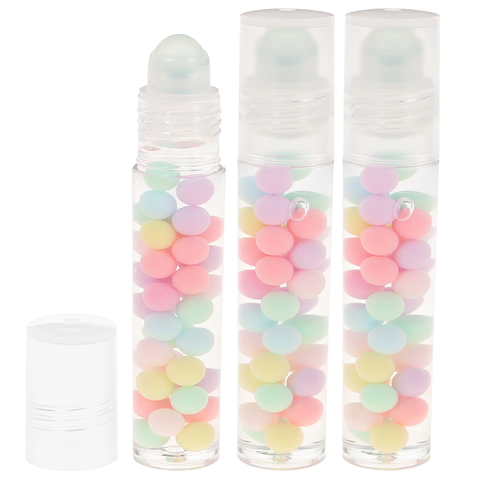 

3 Pcs Lip Gloss Roller Girl Makeup Set Natural Lip Enhancer Shimmer Lipsticks Lip Oil Set Clear Gloss Lip Gloss