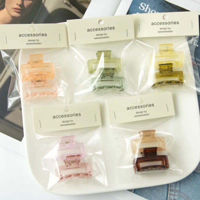 

1 пара пустотелых квадратных небольших зажимов для захвата прозрачных акриловых милой принцессы пара зажимов для сломанных волос заколка для челки машинка для стрижки