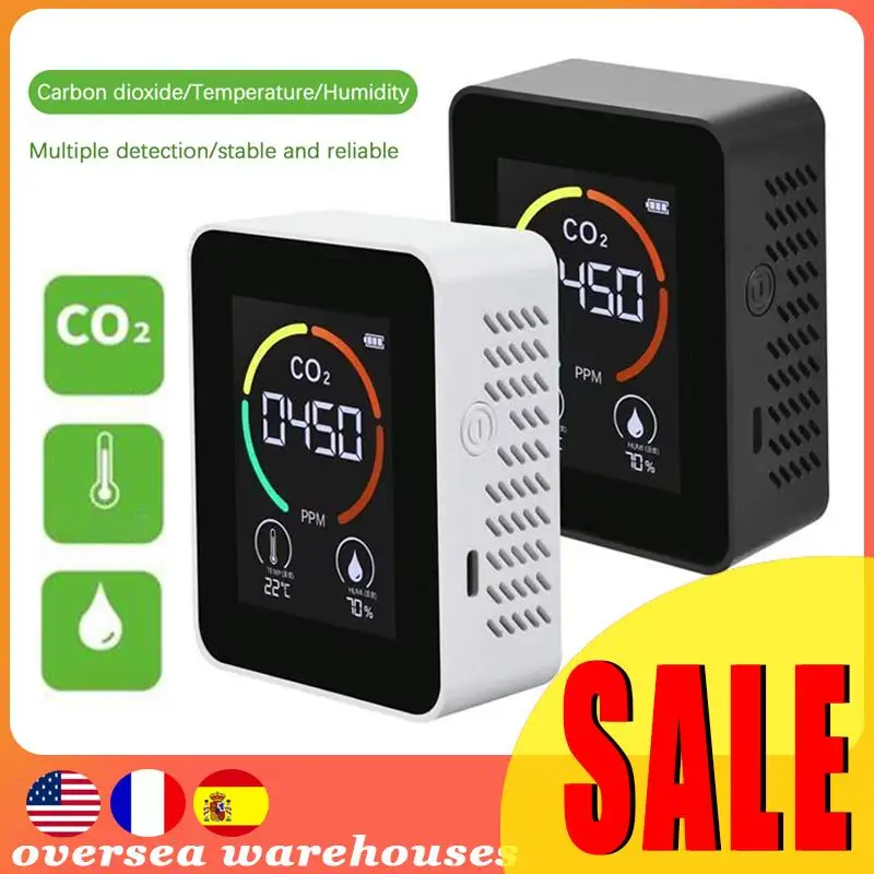 

Co2 Meter Co2 Sensor Digital Temperature Humidity Tester Air Quality Monitor Co2 Detector Home Temperater Humidity Detector Test