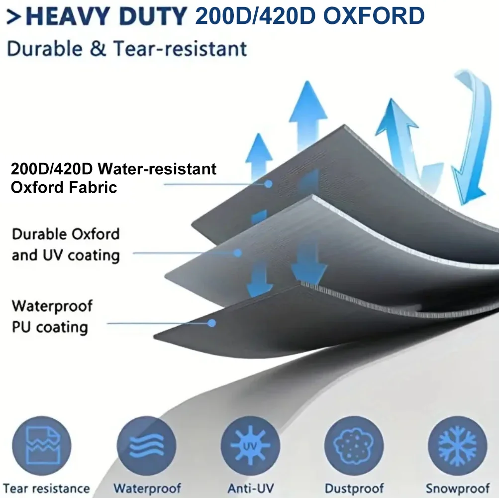 4 шт. 200D/420D чехлы для мебели водонепроницаемые ветрозащитные черные наборы