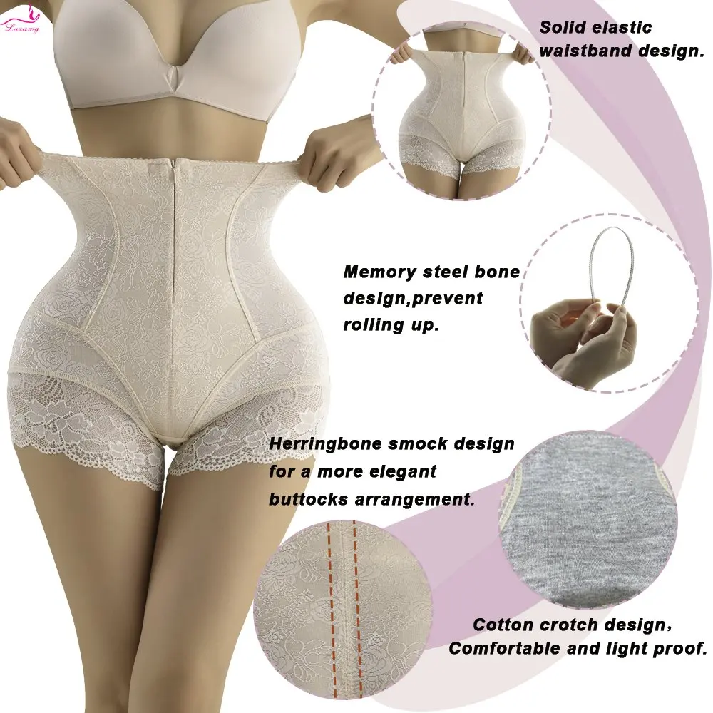 LAZAWG Women Body Shaper Shorts High Waisted Panties Weight Loss Panty Waist Trainer Tummy Control Underwear Shapewear Sexy