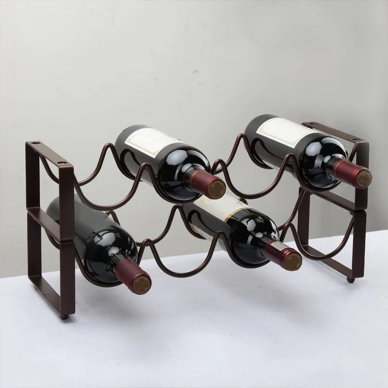 1 шт. простая Винная стойка железное искусство может быть несколько композитных