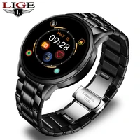 lige new smart watch men heart rate blood pressure information reminder sport waterproof bw0126
